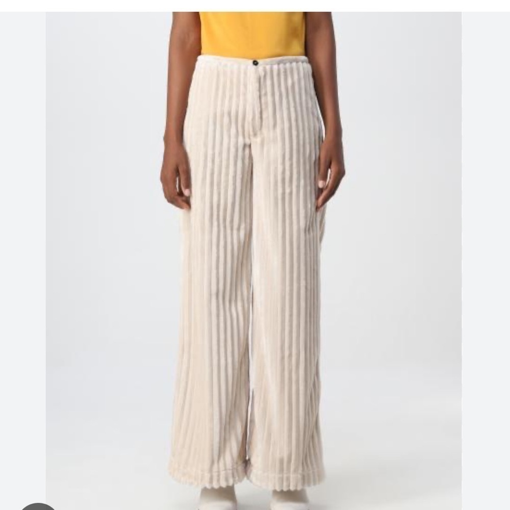 Forte Forte Velour Pleated Wide Leg Pants XS Cream